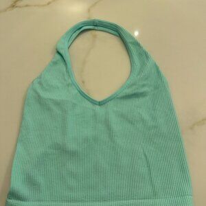 Suzette Collection Mint Ribbed tank top o/s